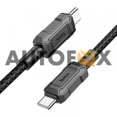 Кабель Hoco X94 Leader 60W charging data cable Type-C-Type-C 1m черный