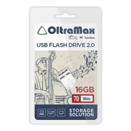 OltraMax 16GB 2.0 (маленькая) White USB флэш-диск