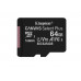 Kingston microSD 64GB Canvas Select Plus A1 (100mb\s)+ адаптер Карта памяти 