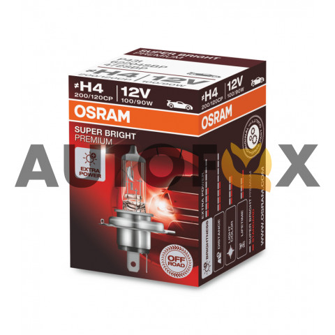 Osram Super Bright H4 100\90w 12V 62204SBP Картон Лампа галоген  (1шт) 