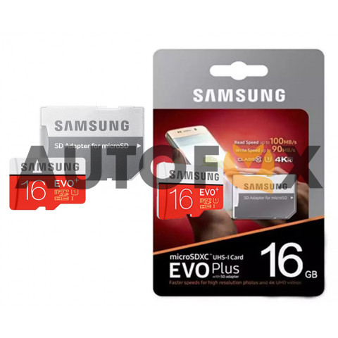 Samsung microSD 16GB class10 Evo Plus UHS-I U1 20/95Mb/s Карта памяти 